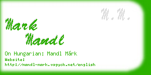 mark mandl business card